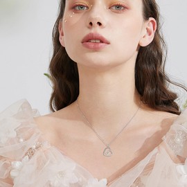 MONGAS Goose Necklace Sterling Silver Goose Pendant Goose Jewelry Gifts for Women