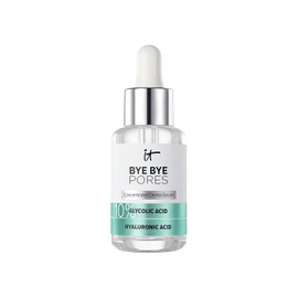 It Cosmetics Bye bye Pores, Serum, Suero Facial con Ácido Glicólico al 10% Minimiza los Poros en 1 Semana y Exfolia Suavemente y Refina la Textura de la Piel con Ácido Hialurónico, 30 ml