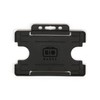 100 x Black BioBadge Landscape ID Card Holders Open-Faced for