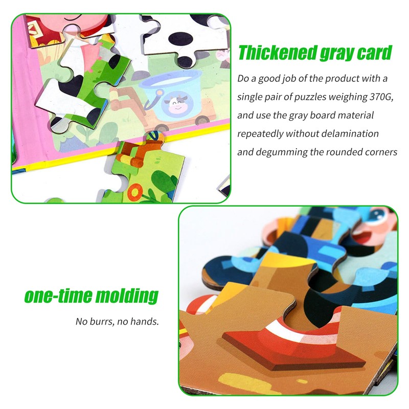 Dinosaur Puzzles for Kids Age 3+, 20-Piece Magnetic Puzzle Set