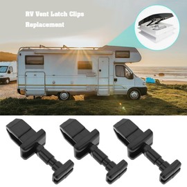 Briny River 6Pcs 1/4 RV Vent Latch Clips Replacement Compatible with Norcold 617772 9x37.5x14.2mm Black