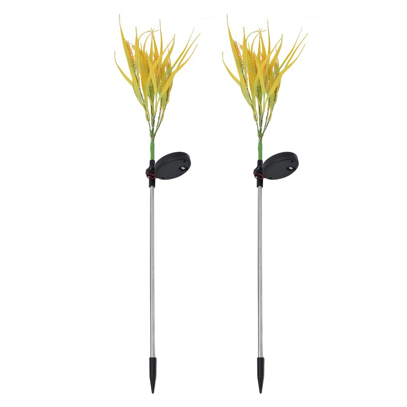 2pcs Solar Wheat Ear Lights IP44 Waterproof Wheat Ear LED