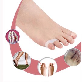 PEDIMEND Bunion Protector Gel Toe Separator (1PAIR) - Two Hole Toe Separator - Little Finger Toe Separator - Prevent Corns/Calluses/Blisters - Ease Pressure & Friction on Toes - Unisex - Foot Care