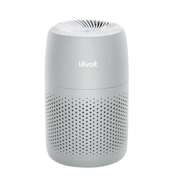 Levoit Air Purifier, 12 sq ft (12 sq m), Small, Tabletop, Lightweight, Mildew Removal, Deodorizer, Dust Collector, Pet Hepa Filter, Quiet, Easy, Stylish, Aroma Compatible, Car Core Mini Gray