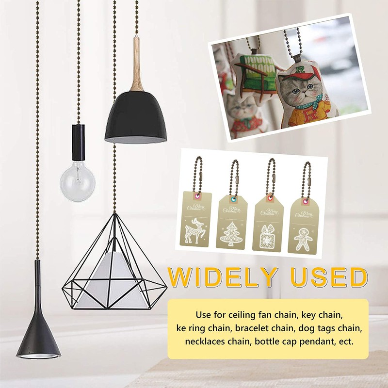 Wayilea Ceiling Fan Light Pull Chain Extender, 3.2mm Diameter Oil
