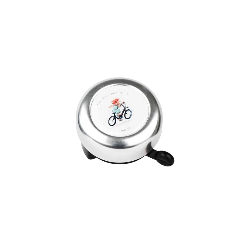 NKlaus 16207 Bicycle Bell for Boys 5.5 cm Silver with