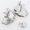 YACQ Women's 925 Sterling Silver Crystal Bunny Stud Earrings -