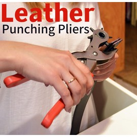 Leather Hole Punch Set, 2 Pieces Rotary Hole Pliers, Belt Hole Puncher, Leather Belt Puncher Rotary Hole Pliers, Hole Punch for Leather, Hole Punch Paper Belt, Belt Hole Puncher, Leather Hole Punch
