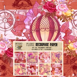 Decoupage - Paquete de papel (24 hojas de 6 x 6 pulgadas), fragmentos clásico # papel de patrón clásico para decoupage, manualidades y álbumes de recortes