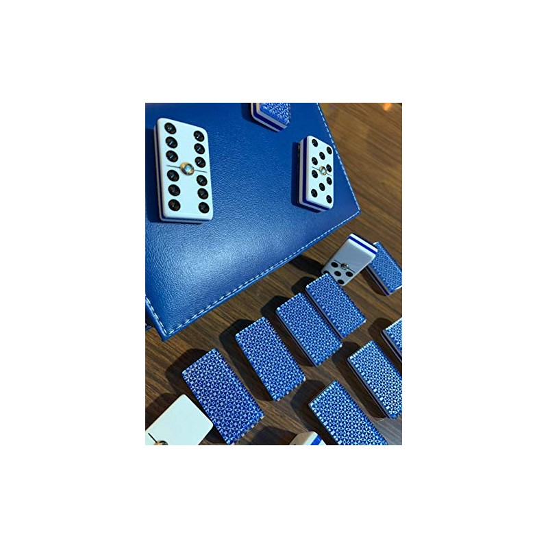 Domino Profesional Rombos Plata Azul