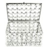 VI N VI Silver Crystal Jewelry Box with Glass Interior