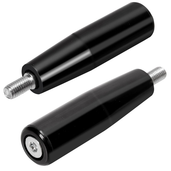 Swpeet 2Pcs M10×100mm Male Threaded Stem Revolving Handwheel, Machine Handle,