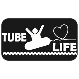 Tube Life Inner Tubing Decal Sticker for Car Window 8 Inch BG 428