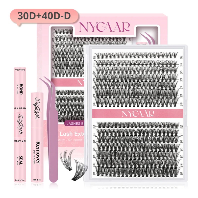 Extensiones Pestañas Diy, Kit De Racimos De Pestañas Mixto