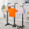 6 Arm Clothing Rack with Wheels, Clothing Display Racks for