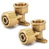 Beatific Pack of 2 1/2 Inch Brass Wall Disc, Screw
