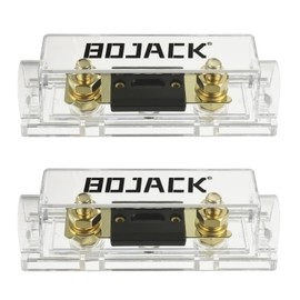 BOJACK 2PCS 80A ANL Fuse Holder and 2PCS 80Amp 32VDC ANL Fuses for Audio and Video Systems