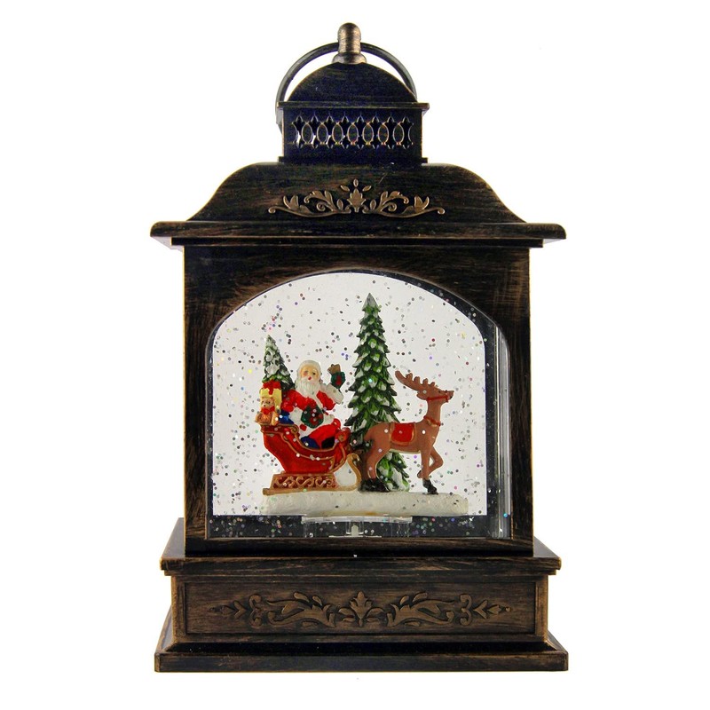 The San Francisco Music Box Company Santa on Sleigh with