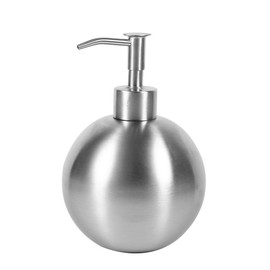 500ml Soap Dispenser, 304 Stainless Steel Ball Shaped Bathroom Shampoo Shower Liquid Pump Dispenser Bottle for Bath