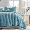SLEEP ZONE Luxury Seersucker King Size Comforter Set 3-Piece, Soft