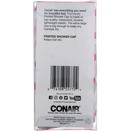 Conair Printed XL Shower Cap, Keeps Hair Dry