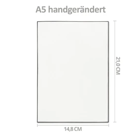 NEUSER PAPIER 25 x Mourning Paper Sets DIN A5 with Very Elegant Lined Envelopes DIN C6 - Both with Handmade Black Border - Writing Paper for Condolence