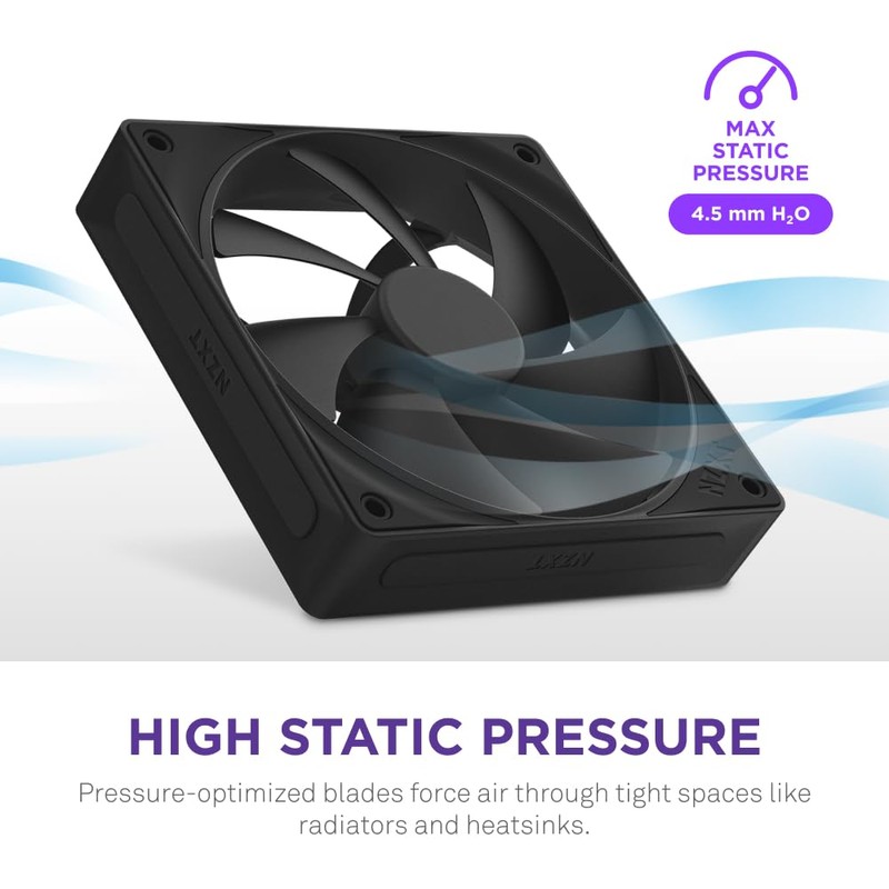F140P - 140mm Static Pressure Fans - Single - Black