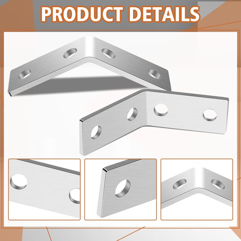 MorningRo 8 Pcs 45 Degree Angle Bracket Fitting for 1-5/8
