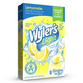 Wyler's Light Singles Water Drink Mix To Go Powder Packets, Lemonade, 8 Count