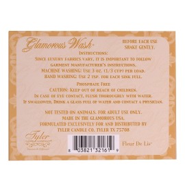 Tyler Candle Glamorous Wash Laundry Detergent 32 Oz Fleur de Lis Phosphate Free