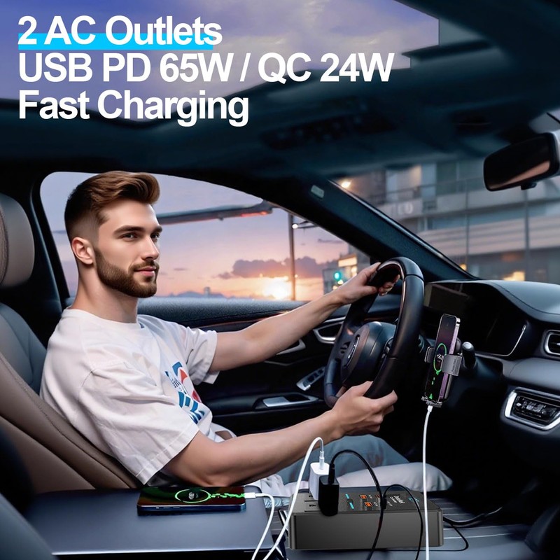 300W Car Power Inverter, DC 12V to 110V AC Car