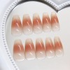 Viwind Medium Square Press on Nails,Ombre Coffin Fake Nails Kits