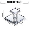 Tatuo 6 Pcs Stick on Knobs Adhesive Cabinet Handles Acrylic