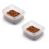 DryFur Pet Carrier Food Water Dish - Clear- Spill Resistant