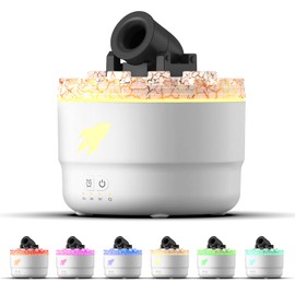 Humidificador de cañón, Humidificador De De Cañón, 300ml humidificador de aire, Unmute humidificador de torreta de cañón, Simulación de los efectos de la lava (Blanco)