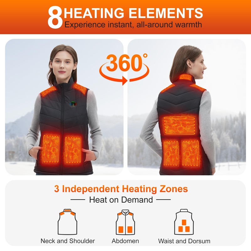 Heated Vest Women with Battery Pack Included, Lightweight Electric Heating