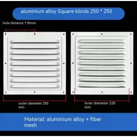 Aluminum Vent, Attic Vent, Mountain Wall Vent, Aluminum Wall Vent, Metal Shed Vent, Grid Square Vent Grille for Exterior Doors, House, Attic, Garage, Ceiling (BY10*10)
