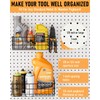 INCLY 4 Pack Pegboard Baskets Bins Set, 4 Size Square
