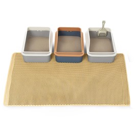 Extra Large Cat Litter Mat, XL 47"x28" Litter Trapping Mat for Cat,Litter Box Matt for indoor, 2 Layer Catcher Rug,Waterproof Urine Proof,Clean Easily,Non-Slip