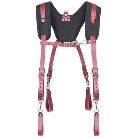 Clc Custom Leathercraft 21522 Padded Yoke Leather Suspenders, Brown