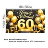 BlissYard Happy 60th Birthday Banner 71x43 Inch 60th Birthday Decorations
