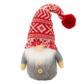 Devalier wa02-r Tomte Christmas Scandinavian Fairy Santa Claus Stylish Interior Christmas Ornament Room Accent Decoration Yurt Tomte (Red Pom Pom )