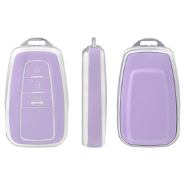 OFFCURVE Car Key Case - Key Fob Cover & Protector - 3 Buttons - Compatible with Toyota Corolla, RAV4, Camry, Prius Prime, Avalon, C-HR, GT86, Highlander, Land Cruiser, Prado, Yaris