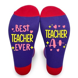 Teacher Socks For Women Men, Best Teacher Ever Socks, Teachers Appreciation Gifts For Teacher's Day Birthday Christmas Thanksgiving Retirement, Students Graduation Thank You Gifts For Teachers -40