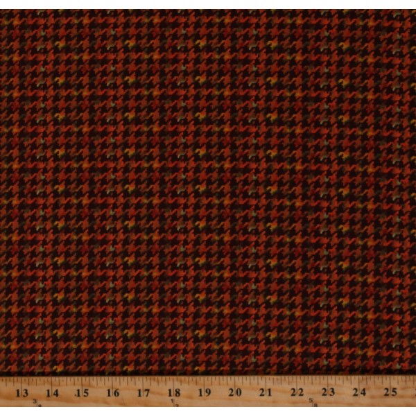 Robert Kaufman Cotton Fall Autumn Seasons Houndstooth Pattern Fabric Print