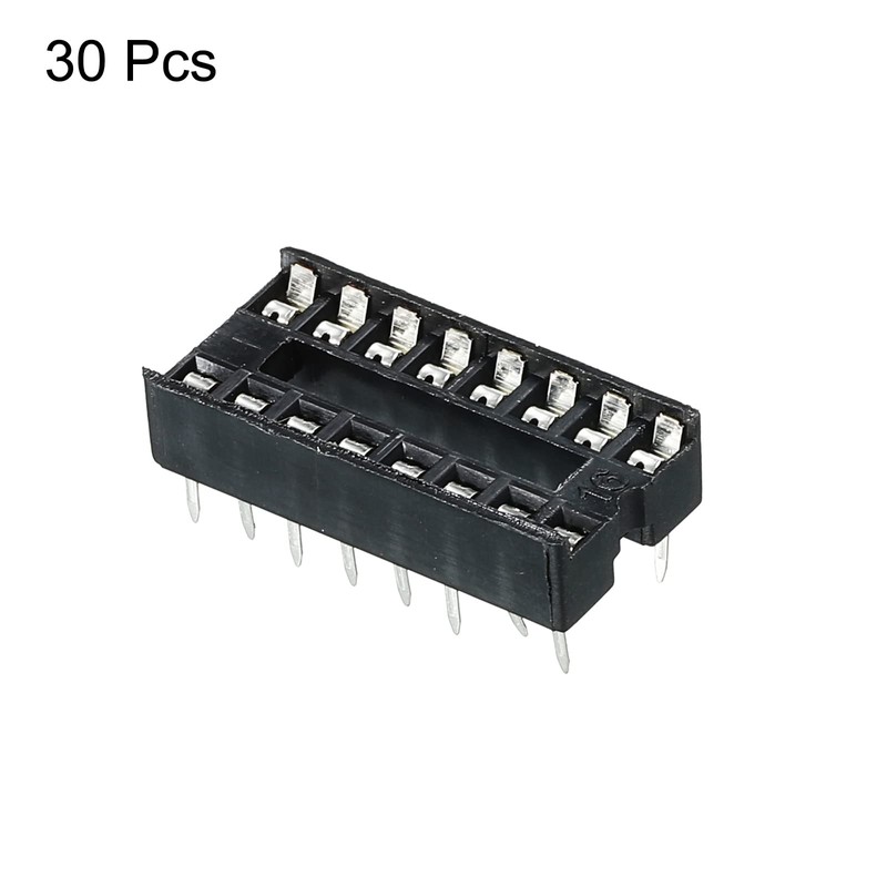 sourcing map DIP IC Chip Socket Adapter Flat Pin 16P