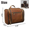EURYNOME Toiletry Bag For Men, Genuine Leather Toiletries Organizer, Travel