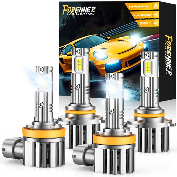 forenner H11 9005 LED Light Bulbs Combo, 120W Super Brightness