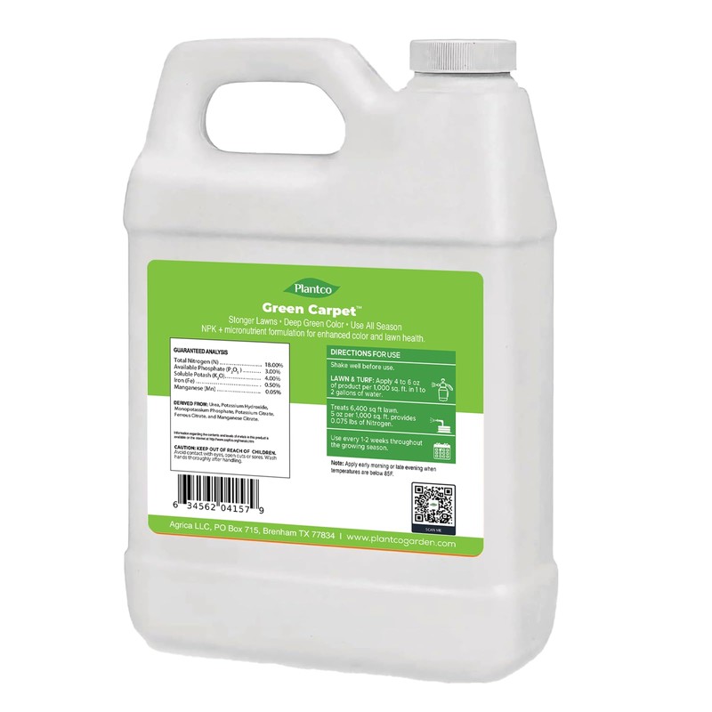Green Carpet Lawn Liquid Fertilizer with Balanced NPK 18-3-4 with
