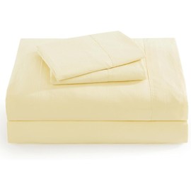 Hospital Twin Extra Long 100% Cotton Jersey Sheet Set - Soft and Comfy - by Crescent Bedding -Twin XL Cream